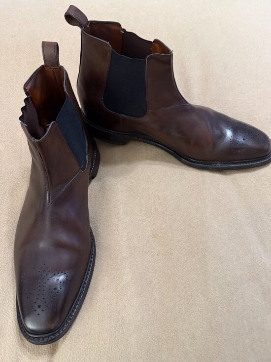 MEN\'S BROWN LIVERPOOL ALLEN EDMONDS CHELSEA BOOTS SIZE 12D main image 6